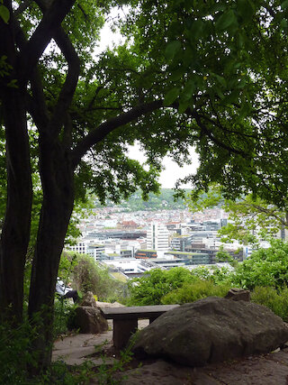 Die Halbhöhenlage bietet einen guten Ausblick über die Stuttgarter Innenstadt im Kessel