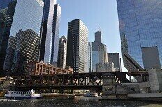 Chicago, Chicago River mit Lake Street Bridge Foto: Balthasar Geib © Balthasar Geib