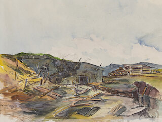 Kurt Dellian, Zerstörter Bunker, 1940 &copy; Kunstmuseum Stuttgart, Frank Kleinbach