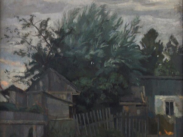 Christian Landenberger, Gehöft am Ammersee, 1922 (Ausschnitt) &copy; Museum im Prediger