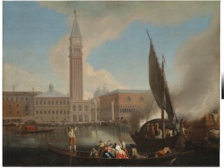 Johan Richter, Das Becken von San Marco um 1730-35 &copy; Staatsgalerie Stuttgart