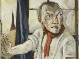 Max Beckmann, Selbstbildnis mit rotem Schal (Detail) &copy; Staatsgalerie Stuttgart