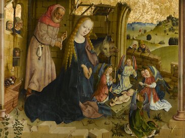 Meister des Rohrdorfer Altars, Rohrdorfer Altar, Geburt Christi (Ausschnitt), um 1482/1485 © Staatsgalerie Stuttgart