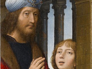 Hans Memling, Bathseba, König David und ein Knabe, um 1485