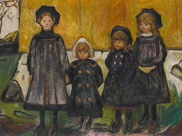 Edvard Munch, Vier Mädchen in Aasgaardstrand, 1902 © Staatsgalerie Stuttgart